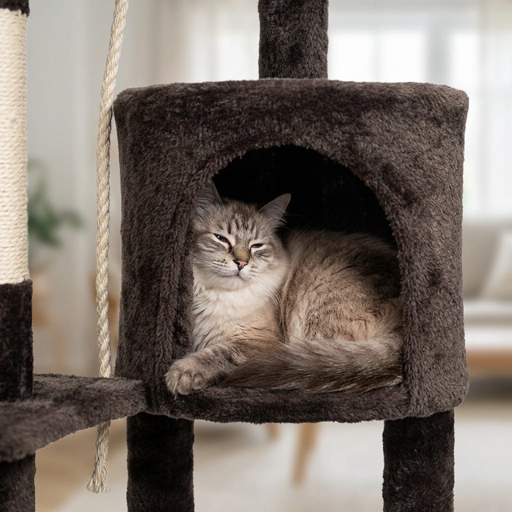 Arbre a chat beige et marron