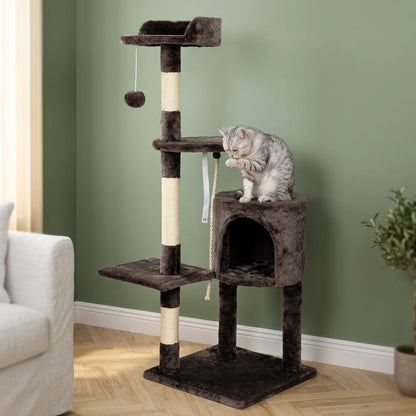 Arbre a chat beige et marron