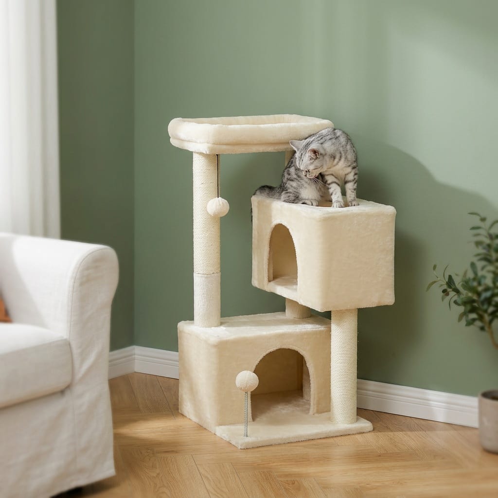 Arbre a chat beige pas cher