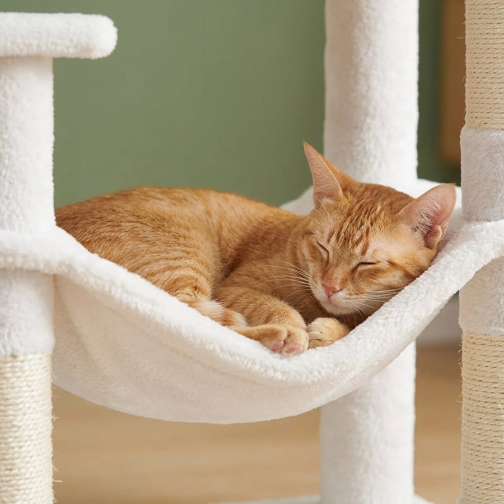 Arbre a chat blanc design
