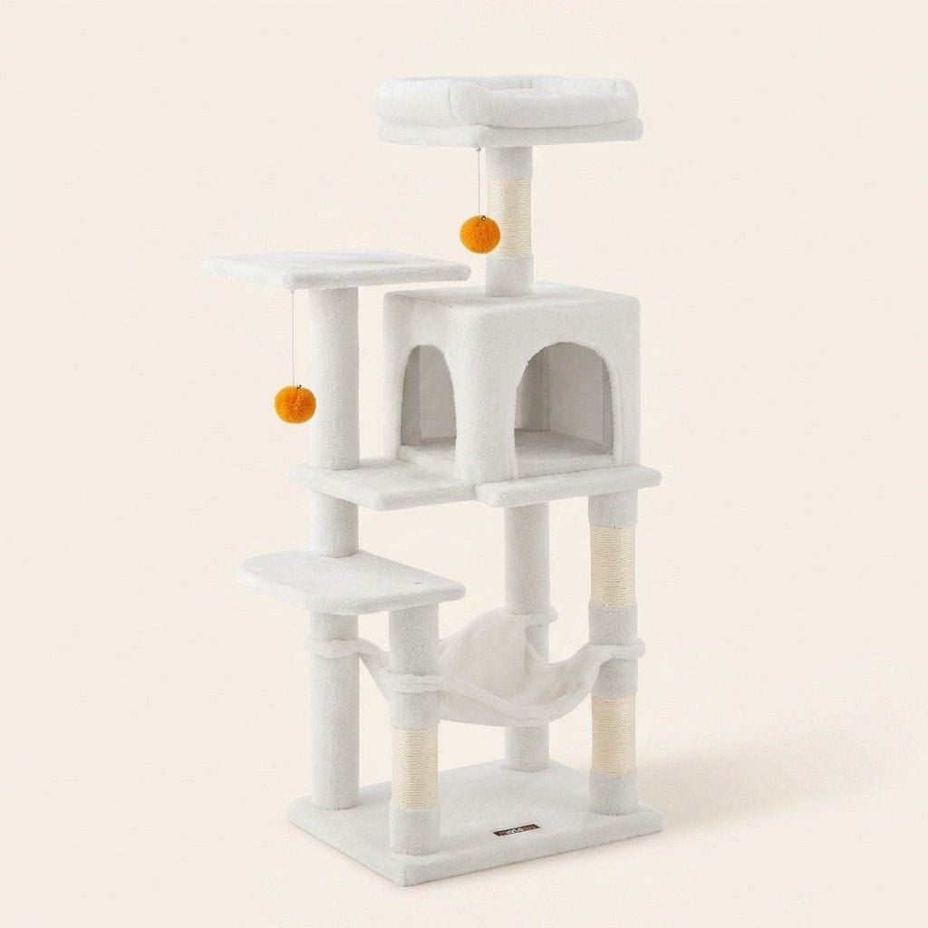 Arbre a chat blanc design
