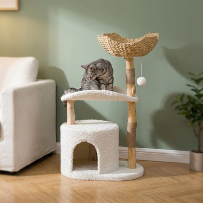 Arbre a chat bois avec branche