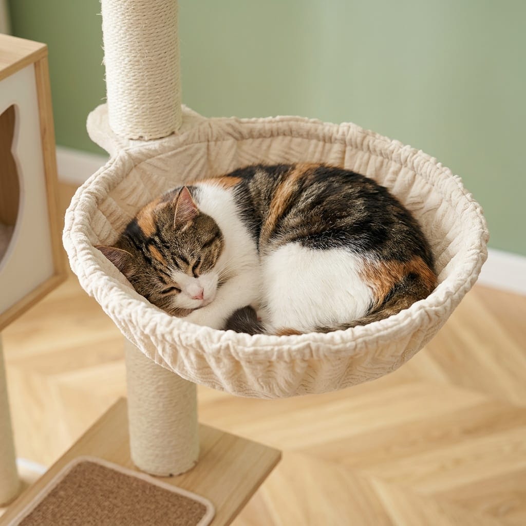 Arbre a chat bois blanc