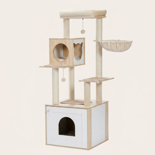 Arbre a chat bois blanc