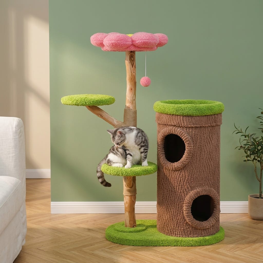 Arbre a chat bois brut