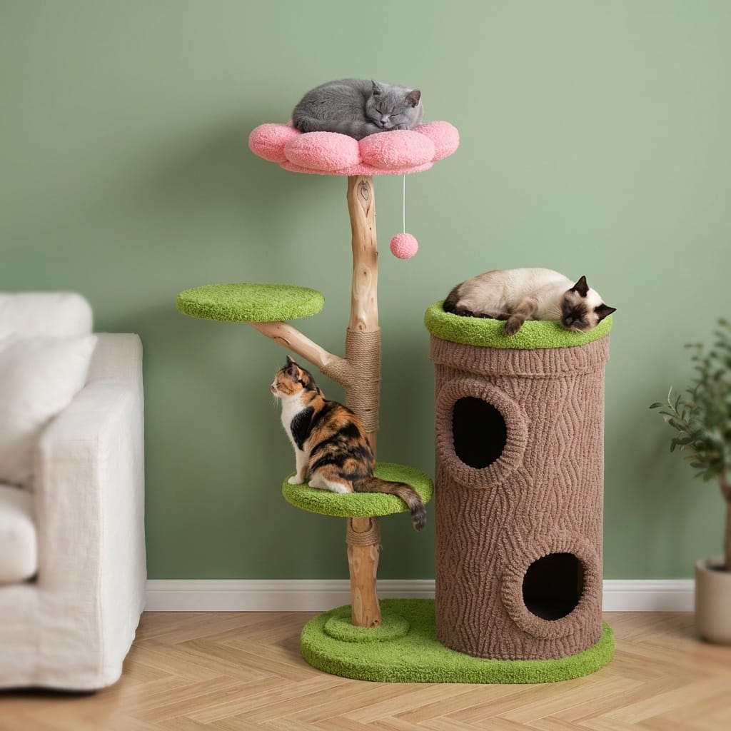 Arbre a chat bois brut