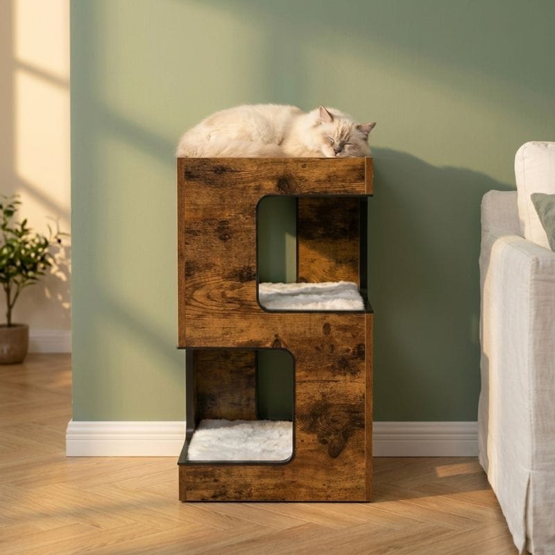 Arbre à chat bois design — Shima Chez Neko