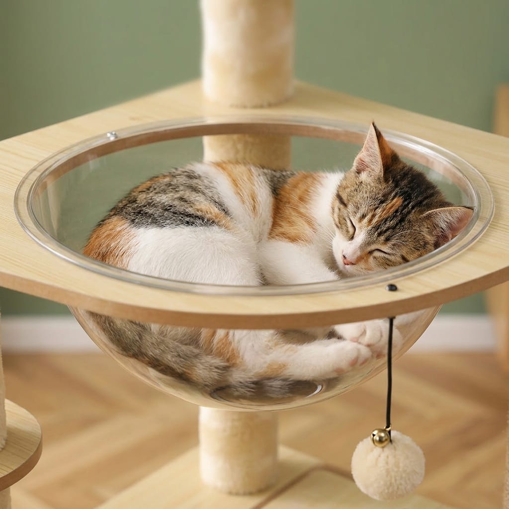 Arbre a chat bois naturel