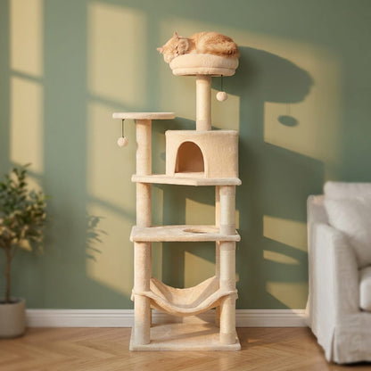 Arbre a chat bonne qualité beige