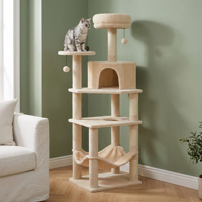Arbre a chat bonne qualité beige
