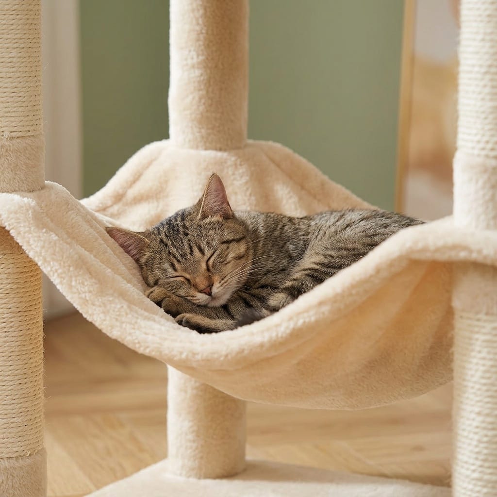Arbre a chat bonne qualité beige