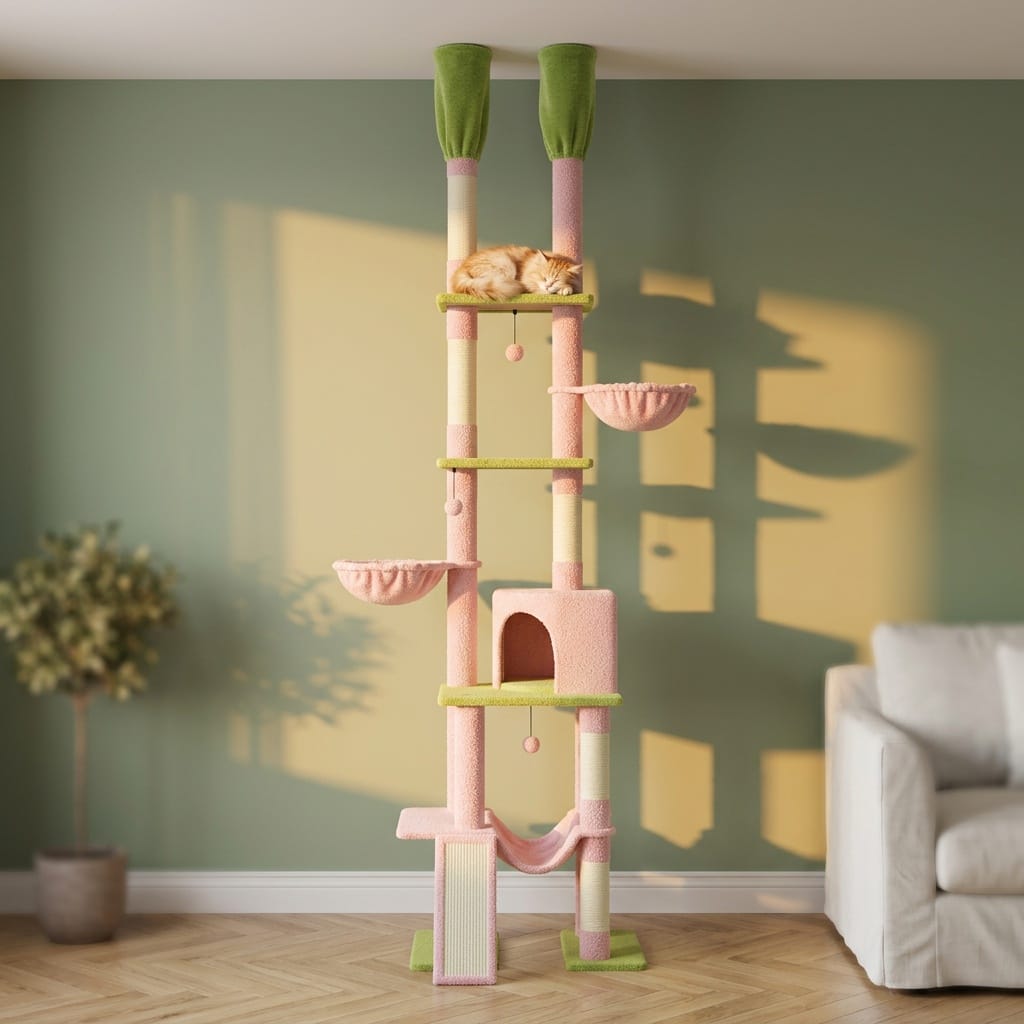 Arbre a chat colonne fixation plafond