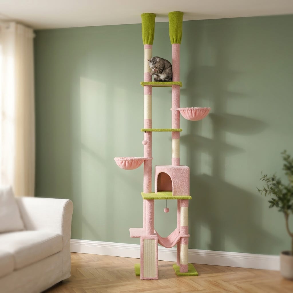 Arbre a chat colonne fixation plafond