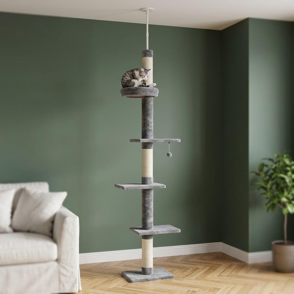 Arbre a chat colonne plafond