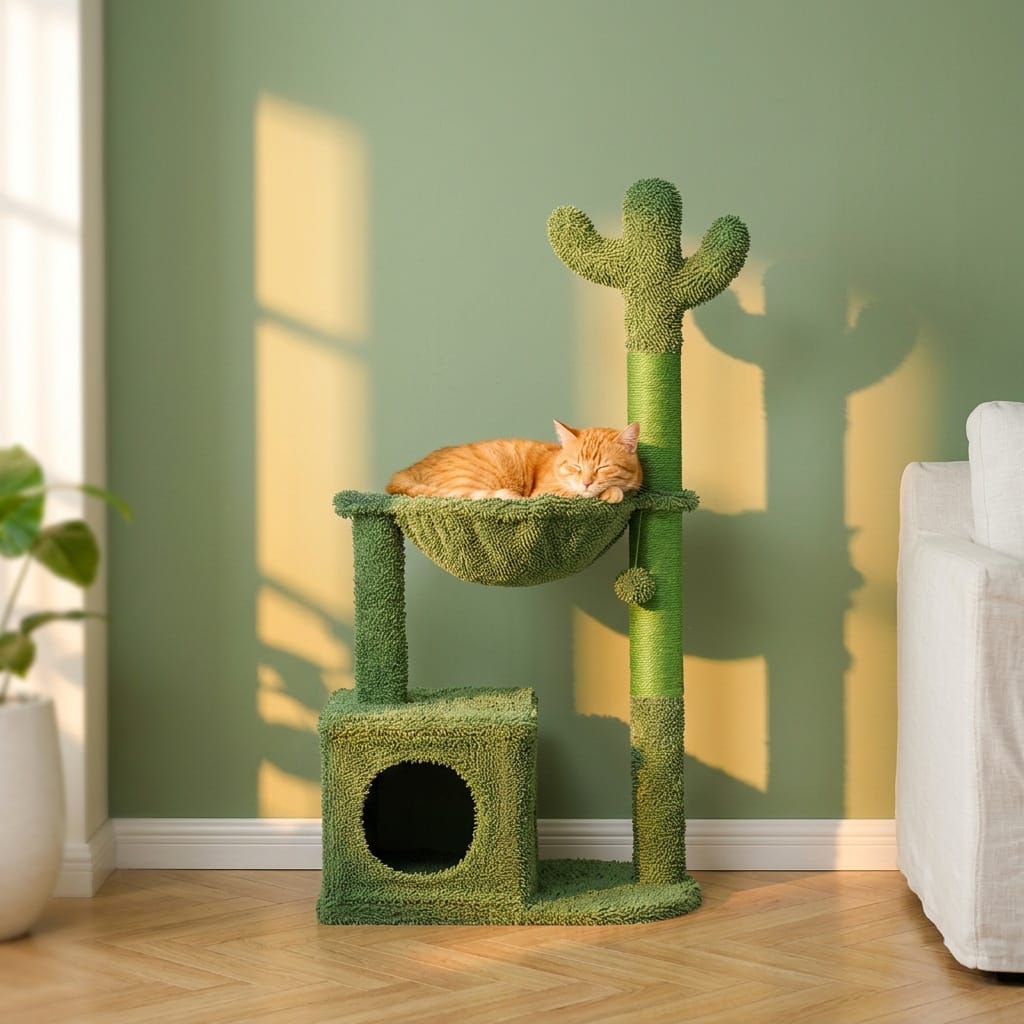 Arbre a chat design cactus