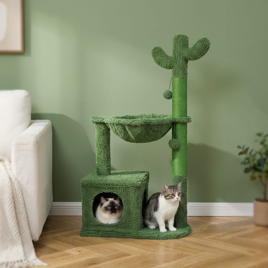 Arbre a chat design cactus