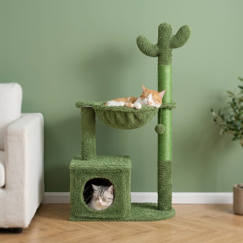 Arbre a chat design cactus