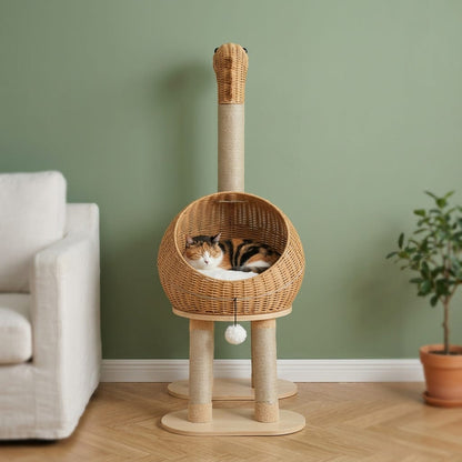 Arbre a chat design en bois