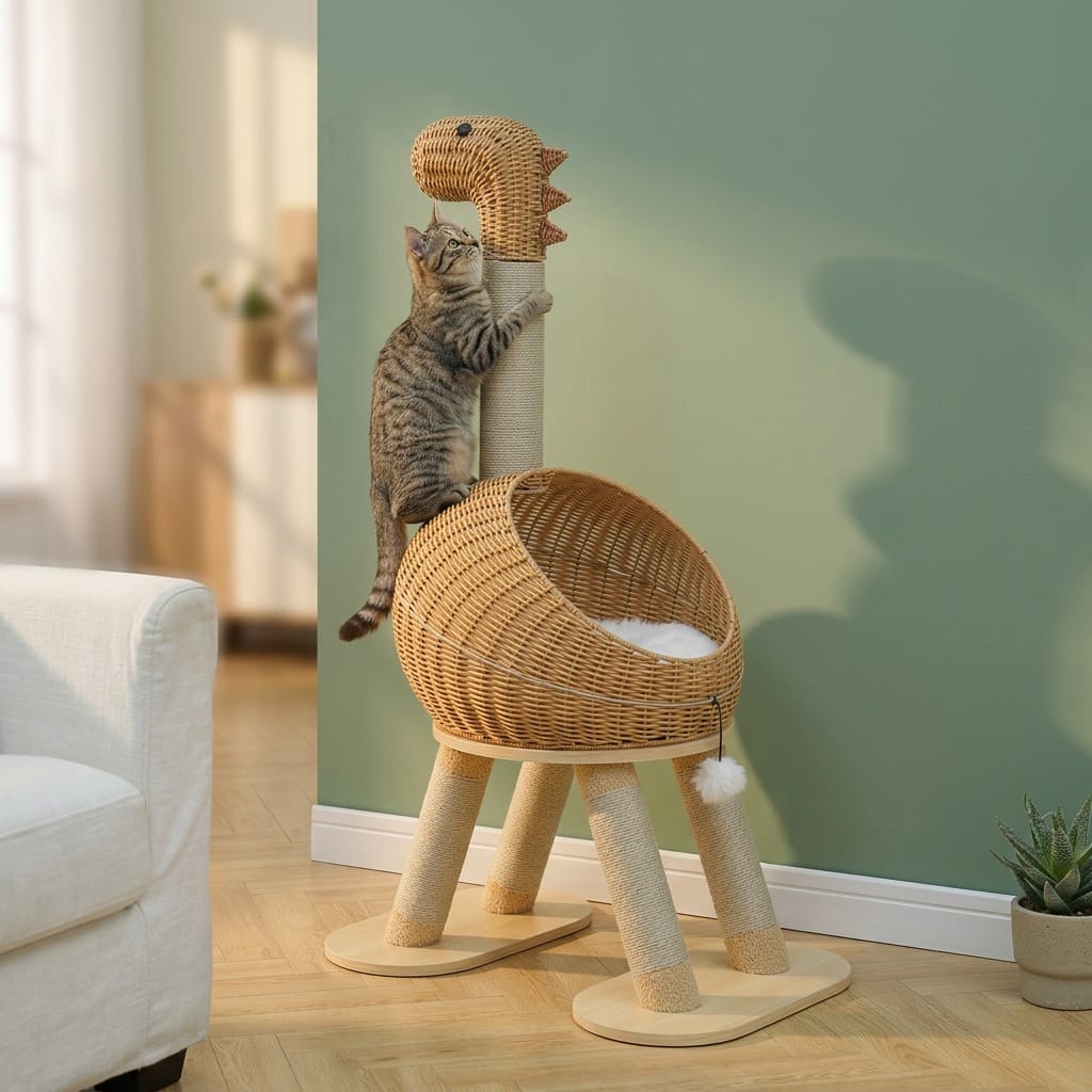 Arbre a chat design en bois