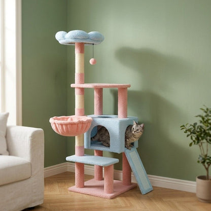 Arbre a chat design fleur