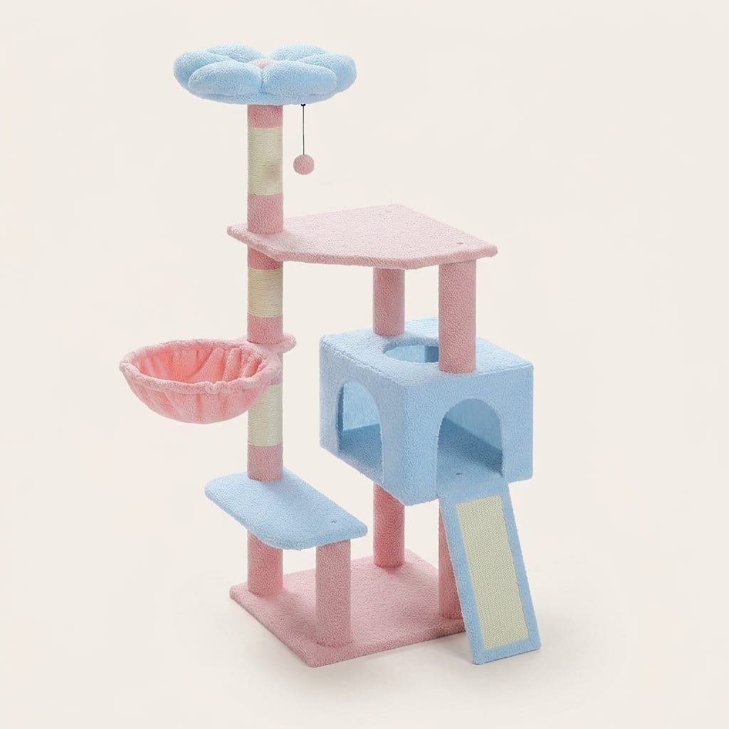 Arbre a chat design fleur