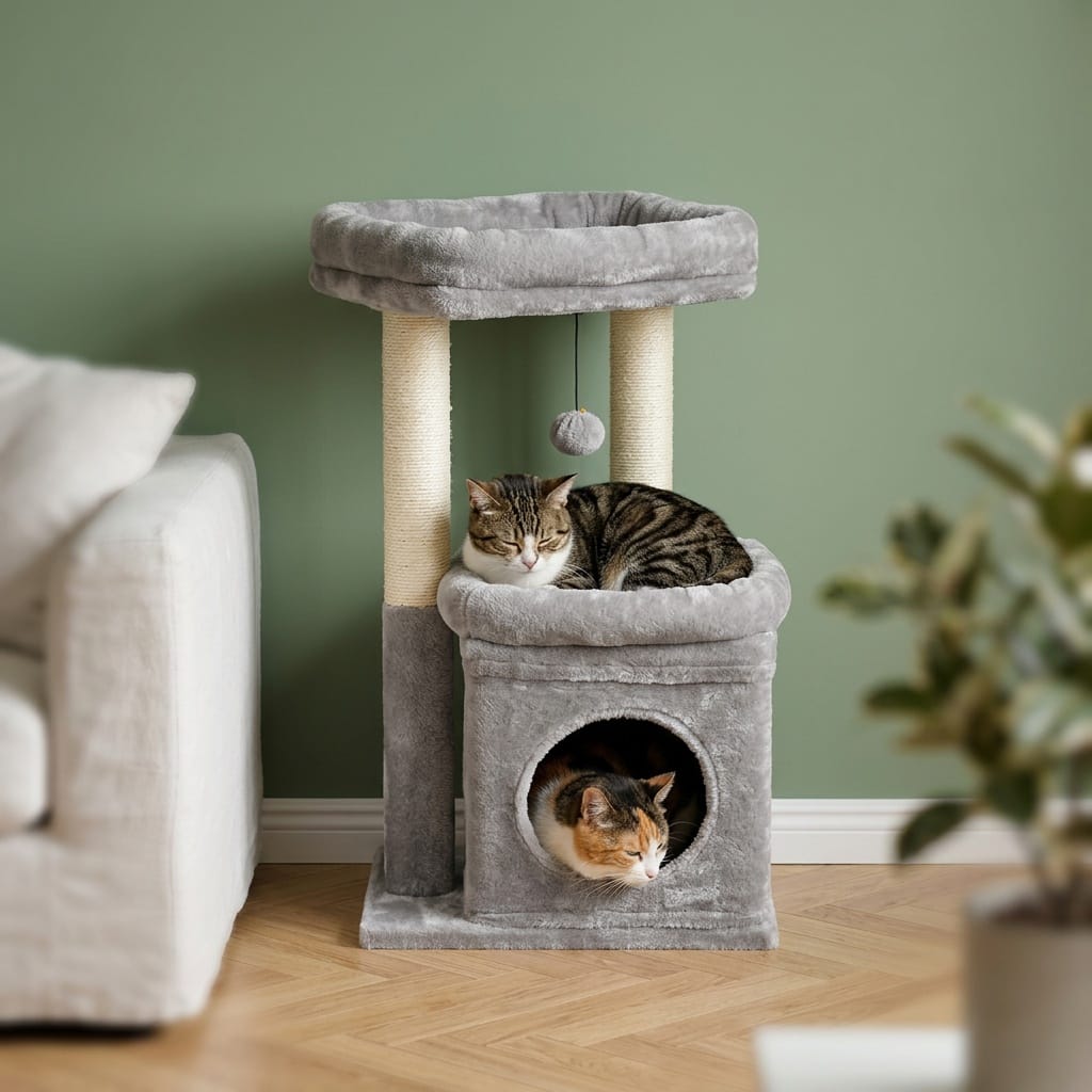 Arbre a chat design gris