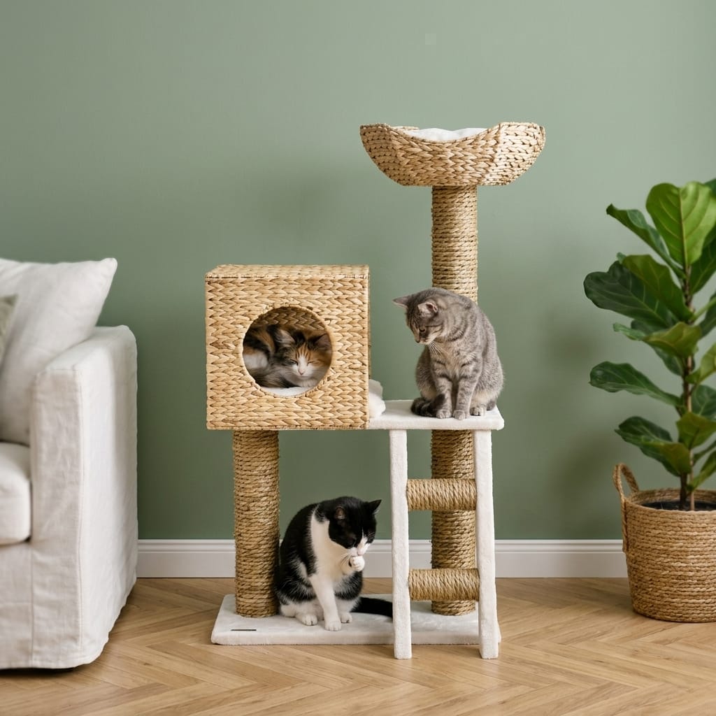 Arbre a chat design osier