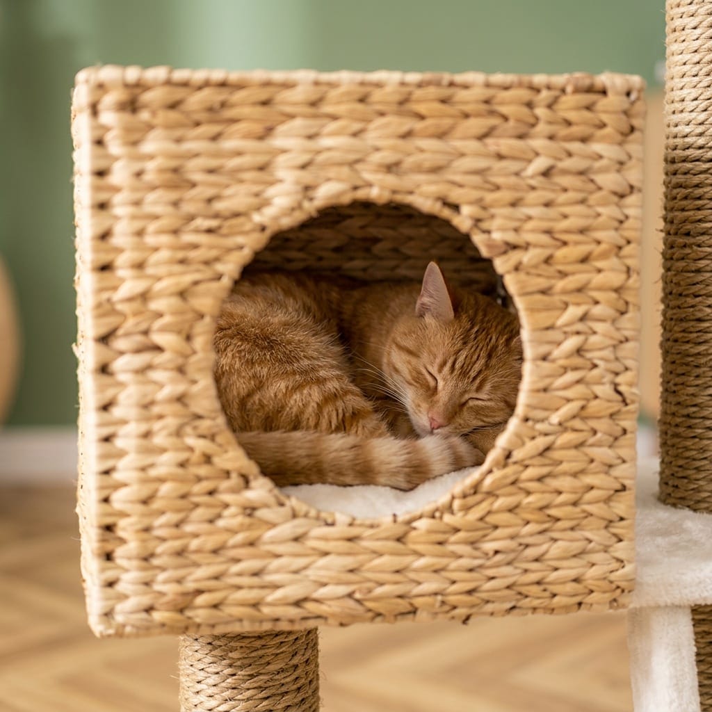 Arbre a chat design osier