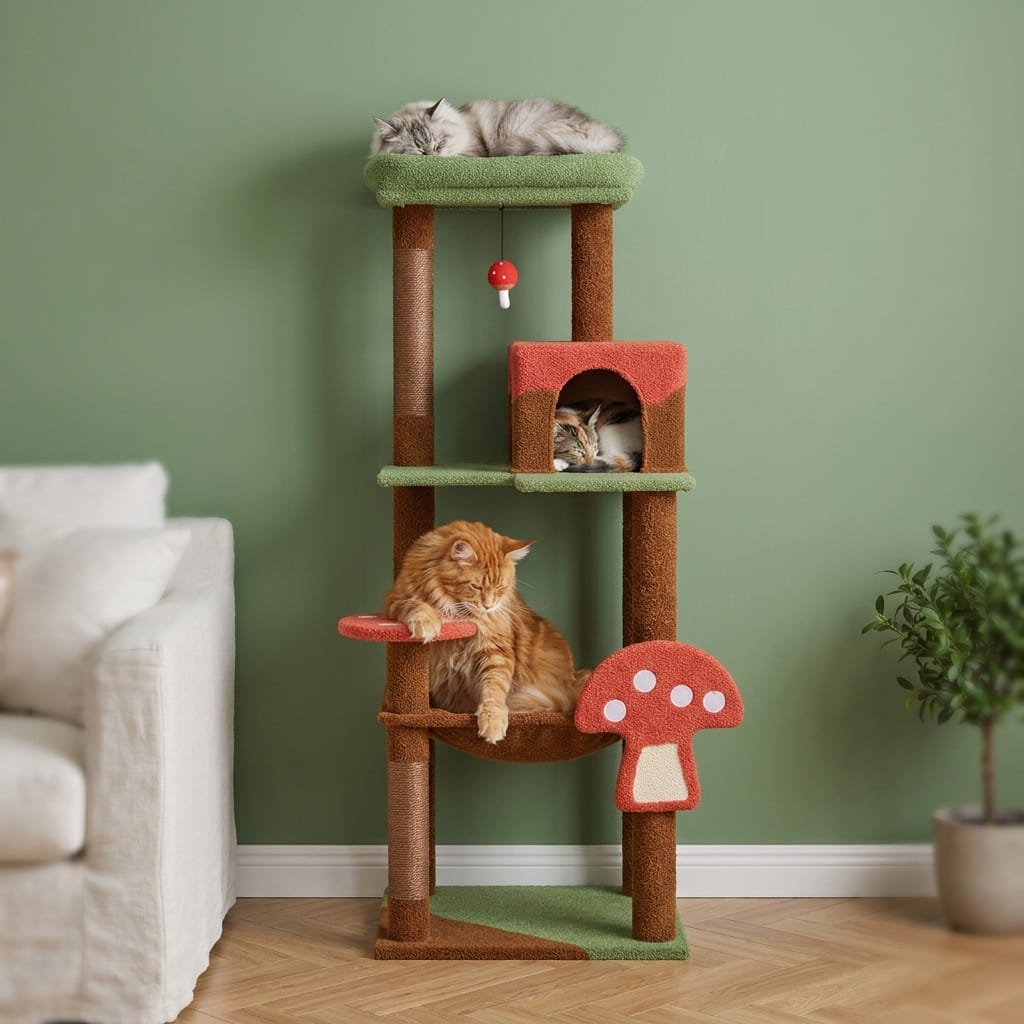 Arbre a chat en angle pour maine coon