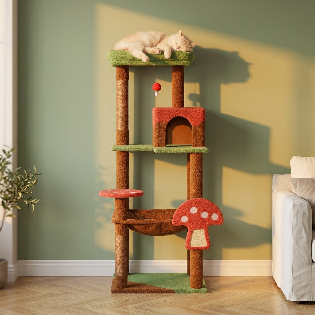 Arbre a chat en angle pour maine coon
