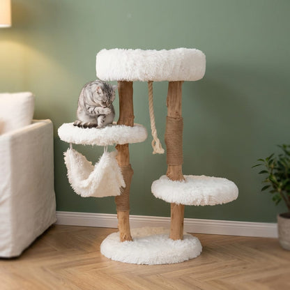 Arbre a chat en bois flottant