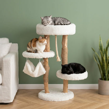 Arbre a chat en bois flottant