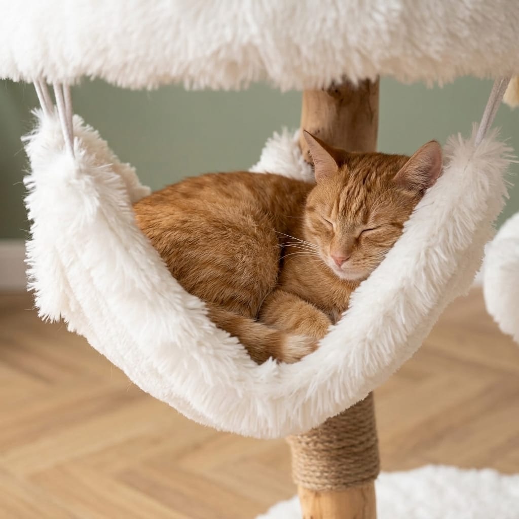 Arbre a chat en bois flottant