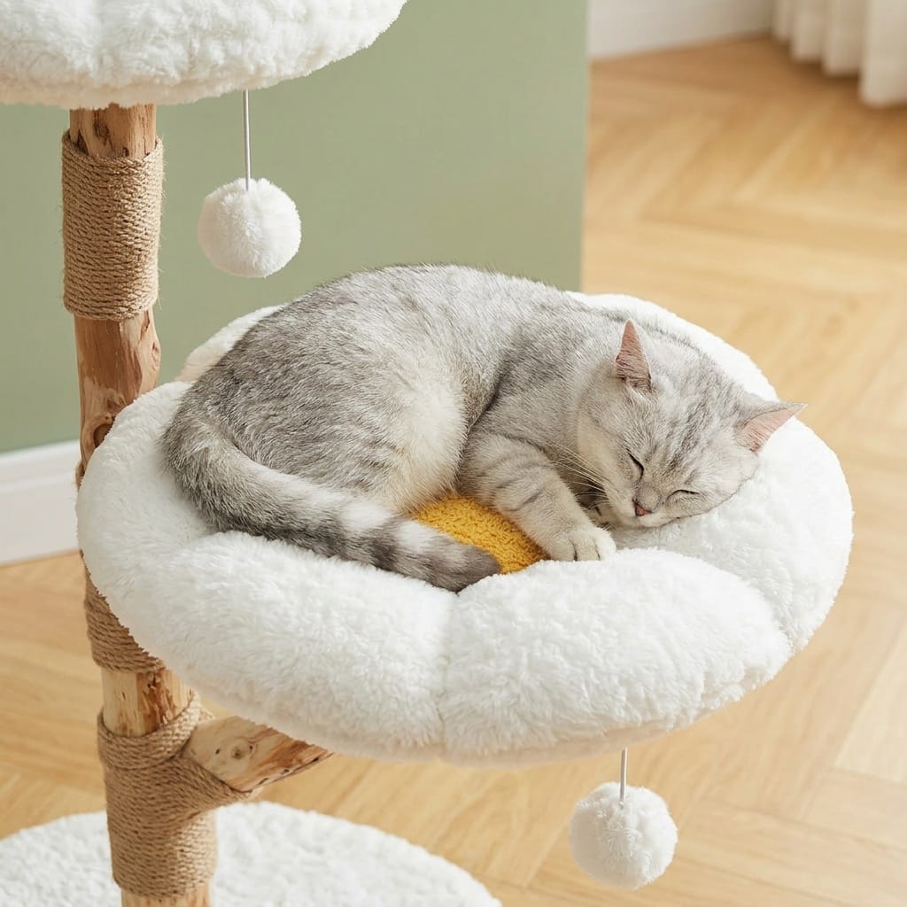 Arbre a chat en bois flotté