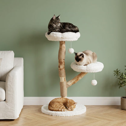 Arbre a chat en bois flotté