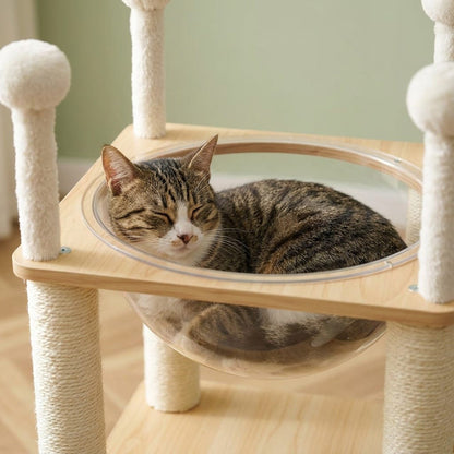 Arbre a chat en bois naturel