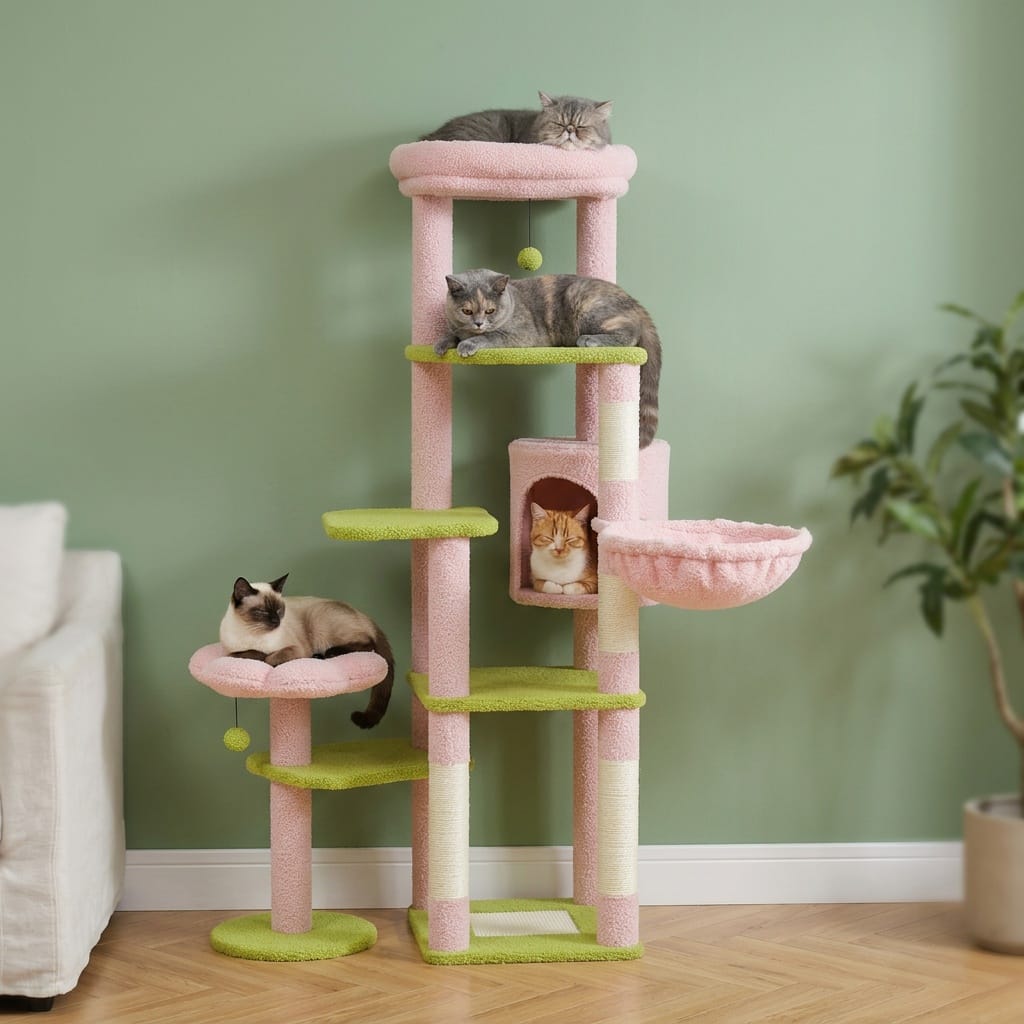 Arbre a chat en forme de fleur