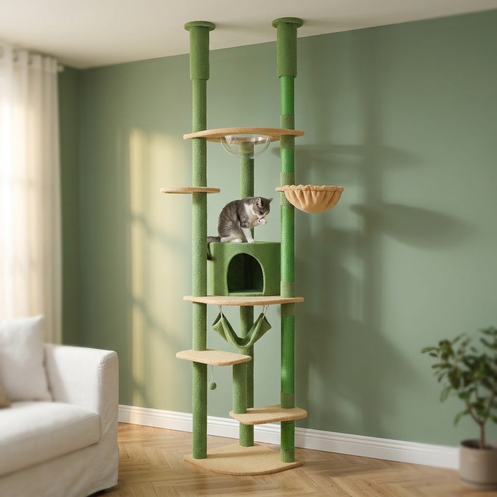 Arbre a chat fixation plafond