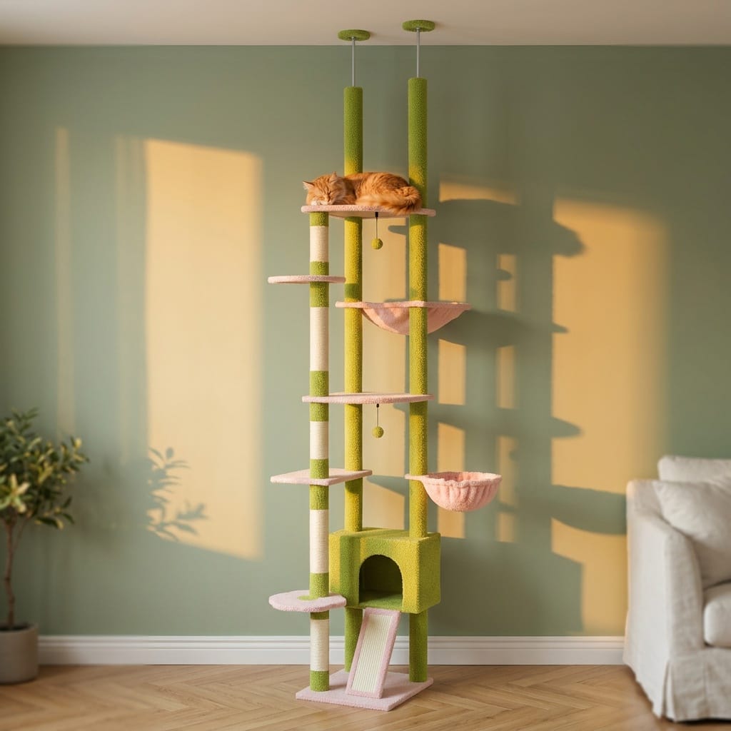 Arbre a chat fleuri