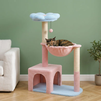 Arbre a chat fleurs