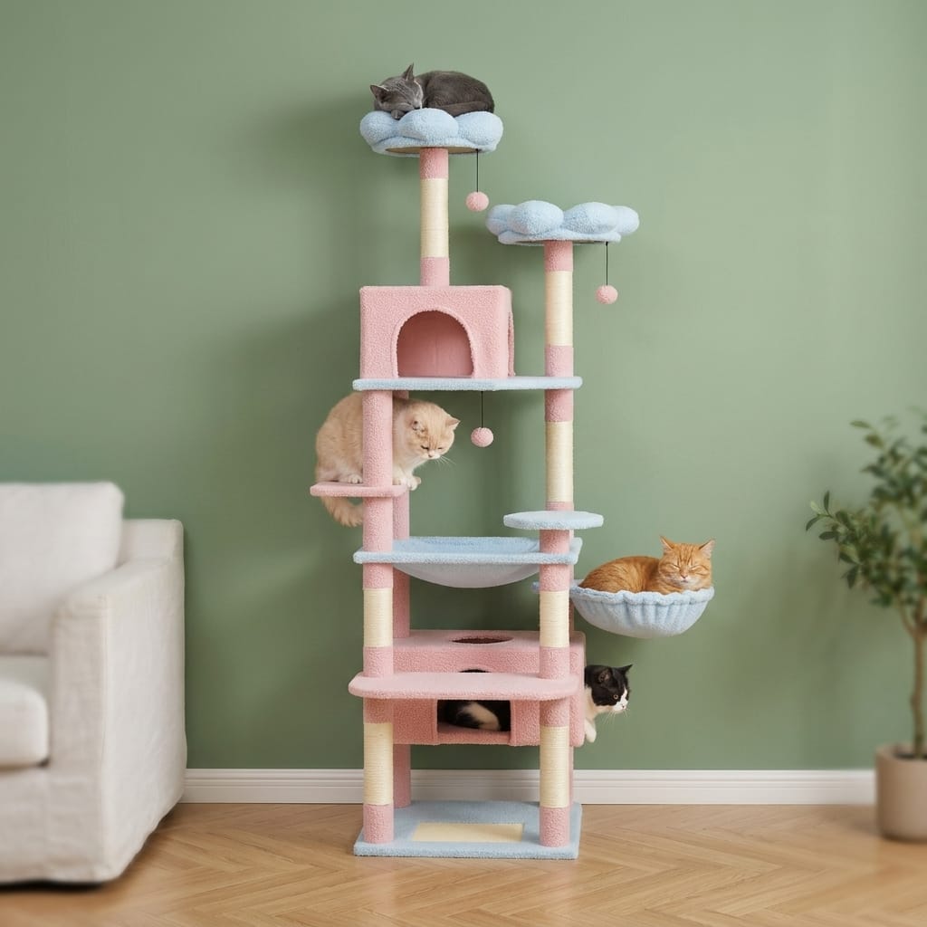 Arbre a chat forme fleur