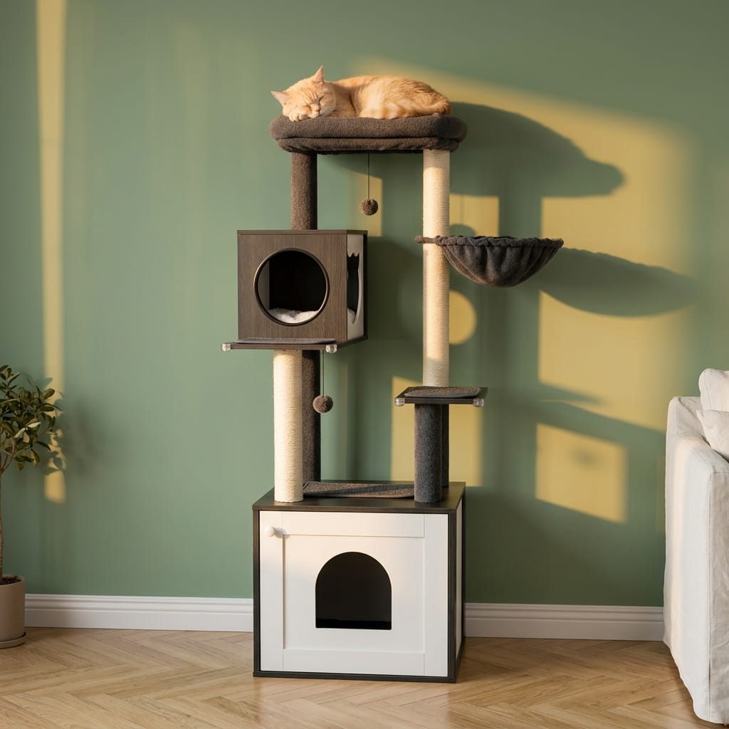 Arbre a chat litiere bois
