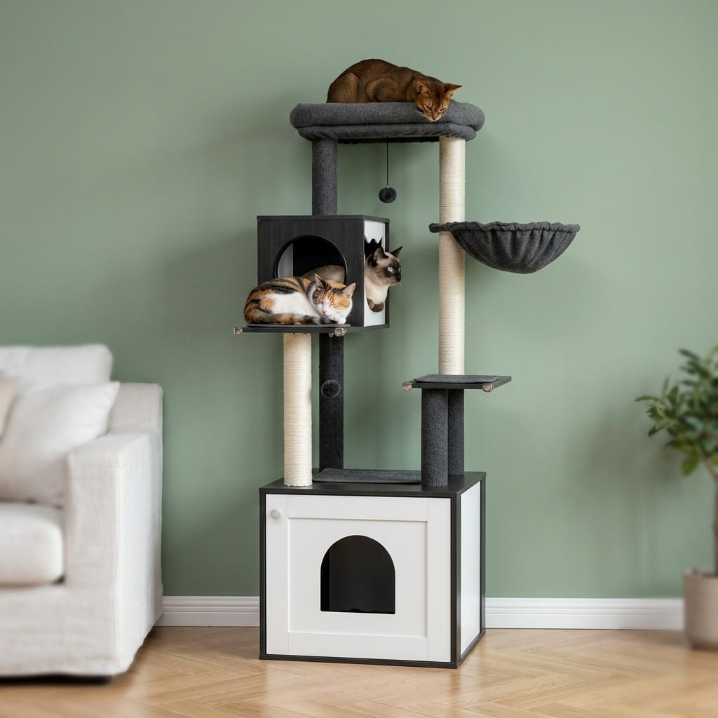 Arbre a chat litiere bois