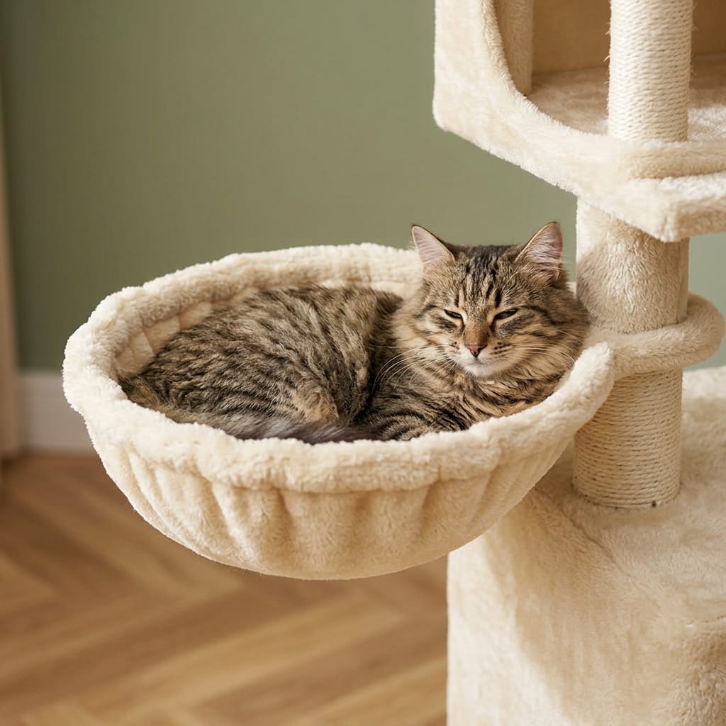 Arbre a chat maine coon beige