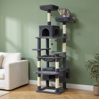 Arbre a chat maine coon gris