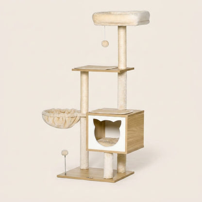 Arbre a chat moderne bois