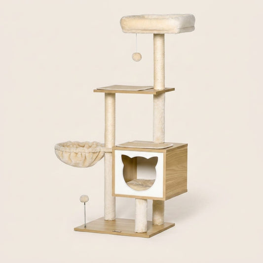 Arbre a chat moderne bois