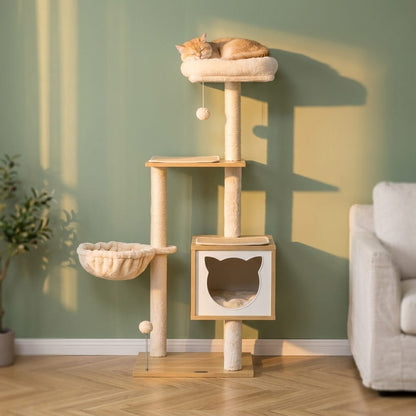 Arbre a chat moderne bois