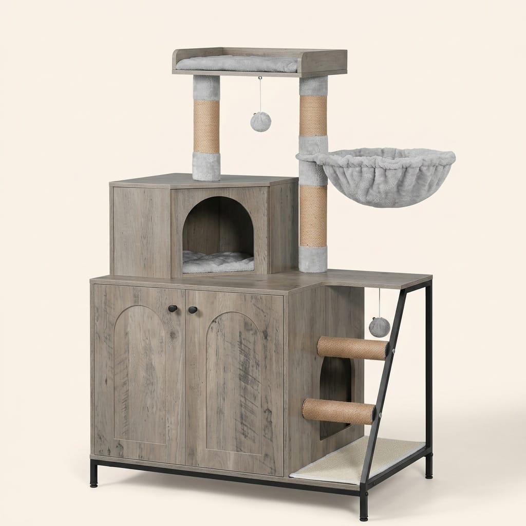 Arbre a chat moderne en bois