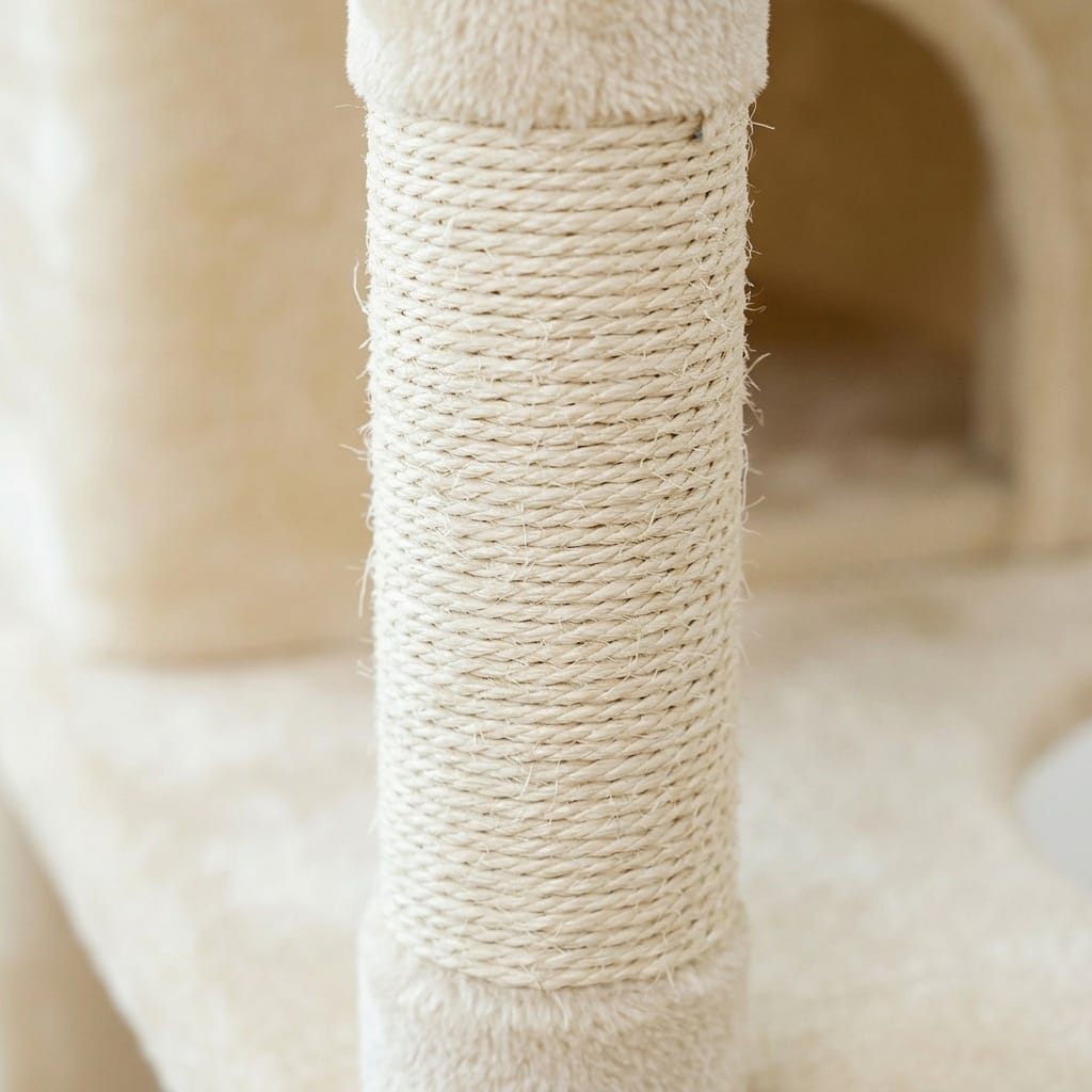 Arbre a chat plafond beige